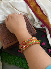 Kada Kundan Bangle -Red -G4829